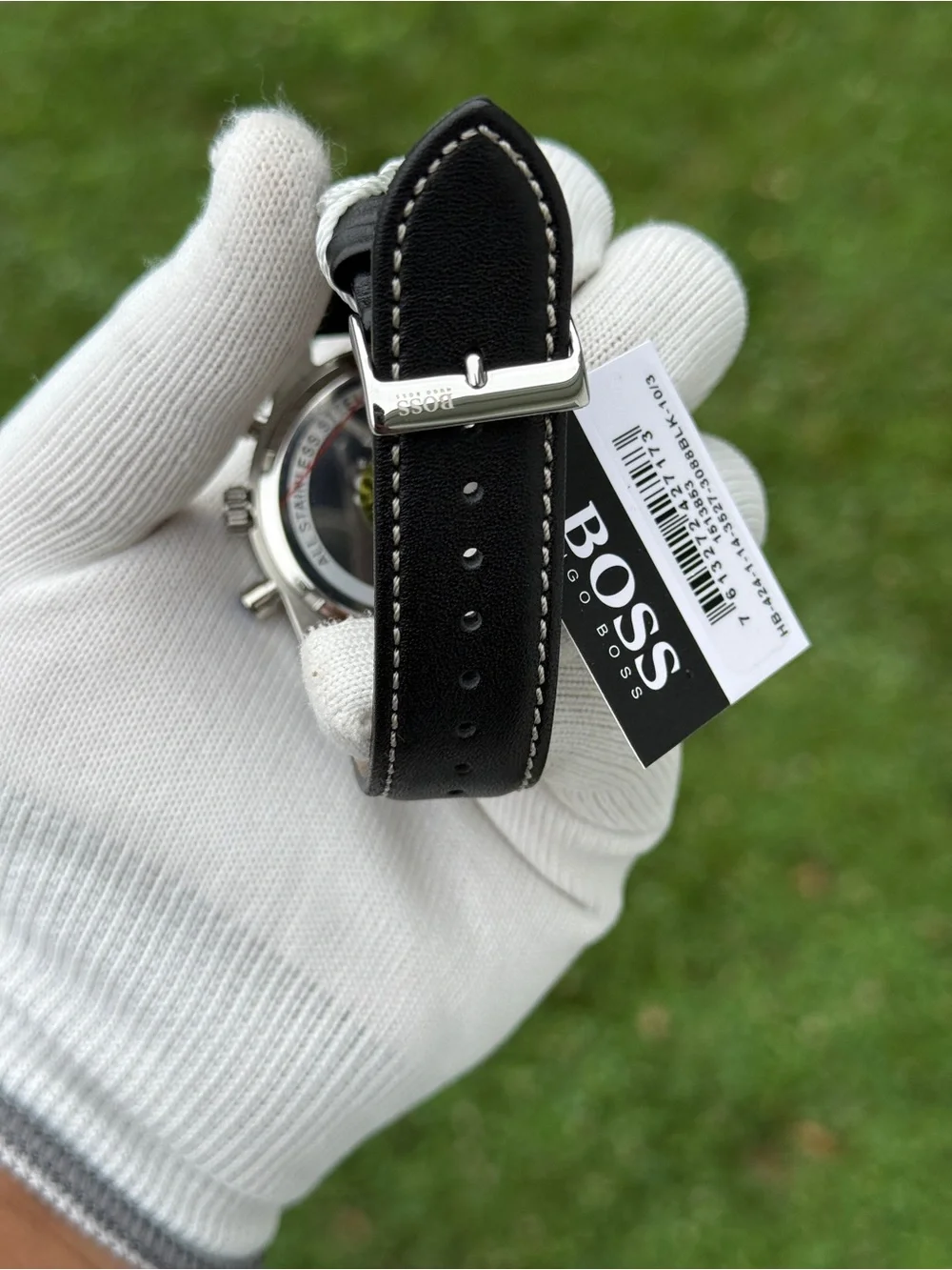 Hugo Boss Pilot Edition Black Dial Black Leather Strap Men's Watch